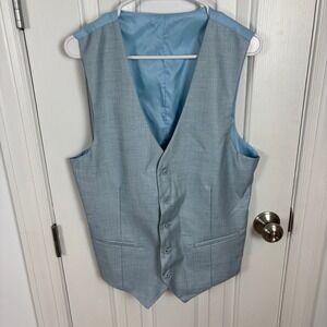 Stacy Adams Exclusive Blue Hybrid Men's Vest Size 40L Suit Separates Wedding